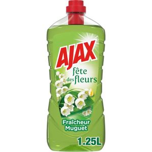 NETTOYAGE MULTI-USAGE AJAX Produit Ménager Sol & Multi Surfaces Fête des fleurs, Fraîcheur Muguet - 1,25 L