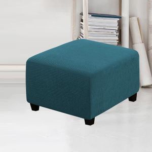 Housse De Protection Carrée ZeugLung Pour Tabouret/Ottoman - Taille 40-45cm, Lavable En Machine, Polyester Élastique