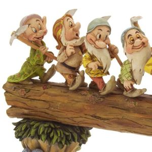 FIGURINE - PERSONNAGE Figurine 7 Nains - Homeward Bound - Disney Tradition by Jim Shore - Effet bois - Blanche Neige