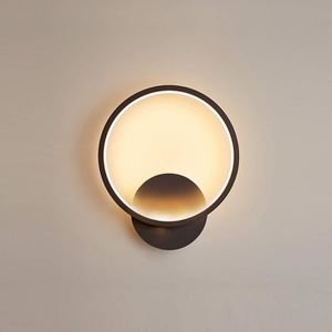 APPLIQUE  Applique Murale Interieur LED 13W Lampe Murale Ronde Noir Blanc Chaud 3000K Moderne pour Chambre Salon Escalier Couloir
