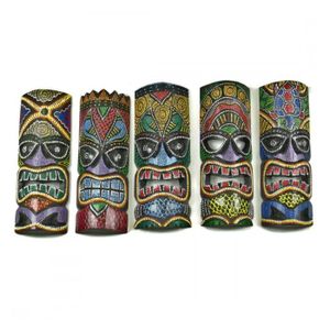 Interlifestyle Lot de 3 masques Tiki multicolores 100 cm
