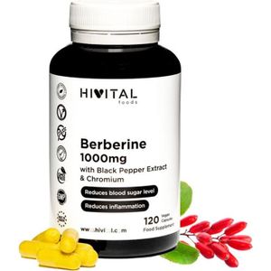 COMPLEMENTS ALIMENTAIRES - VITALITE Berbérine 1000 mg. 120 gélules végétales pour 2 mois de traitament. 