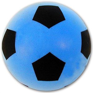 Ballen_Ma Petit ballon de football mou en caoutchouc avec garnissage en mousse Jaune/bleu 11 cm 