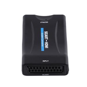 ADAPTATEUR AUDIO-VIDÉO  Qiilu Scart to HDMI Adapter Scart à HDMI Convertis