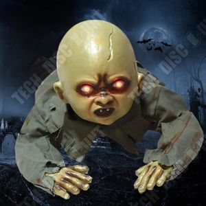 LANTERNE FANTAISIE TD® Bébé zombie animé effrayant- Yeux Rouges- Déco