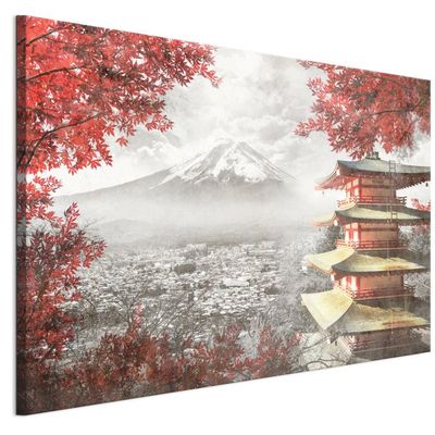 Tableau Toile 80x120 Cm – Montagne Asiatique Porcelaine – Décoration Murale ARTTOR