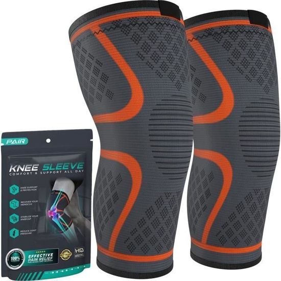 ZetHot Genouillère de Compression de (1 Paire), pour Hommes & Femmes