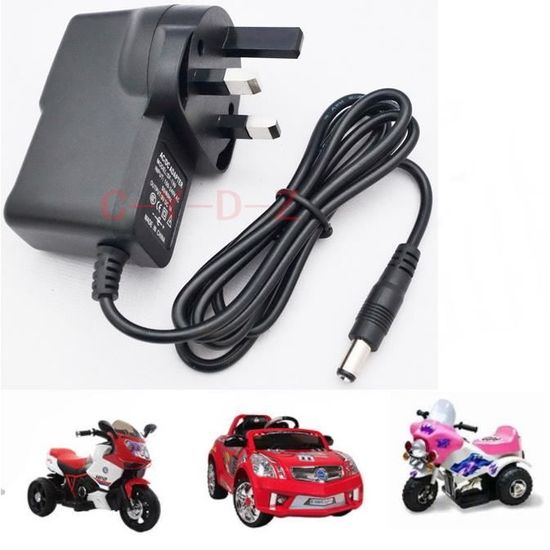 Chargeur 12V 1A Pour Voiture Électrique Enfant - Compatible Moto, SUV, ATV - Voyant LED - 2.1x5.5mm