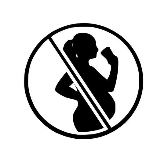 STICKER AUTOCOLLANT ALCOOL INTERDIT FEMMES ENCEINTES Cdiscount Maison