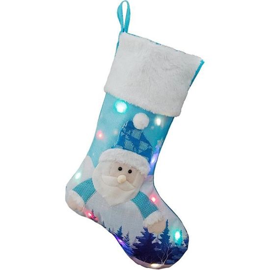 Poche Cadeaux Chaussettes De Noël Pailletées, Poche Cadeaux Noël Kraft