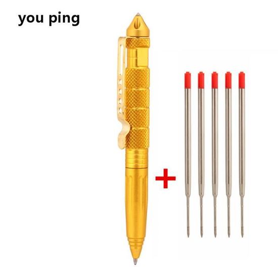 NP11 Ti - Stylo tactique de sécurité avec brise vitre - Titane