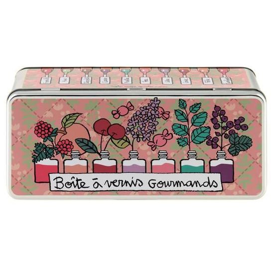 Derrière La Porte - Boîte à Vernis à Ongles Métal - Rangement Vernis Porte De Salle De Bain - 23x10.5x11.5cm