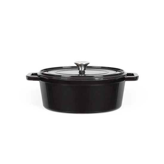 Livoo Cocotte Ovale En Fonte 4,5L Avec Couvercle à Picots - Compatible Induction - MEP129G