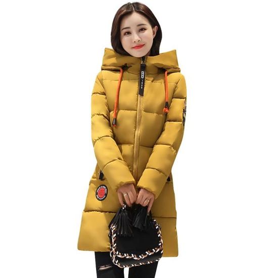 Doudoune Longue Pour Femme – Manteau D'hiver épais Avec Capuche, Matelassé – Coupe Ample, élégant Et Chaud