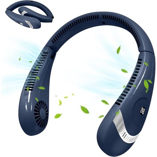 Ventilateur de cou Rechargeable Portable Neck Fan avec lumire Mini