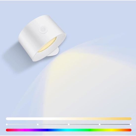 2 Appliques Murales LED, 3 Niveaux De Luminosité Et 3 Températures De