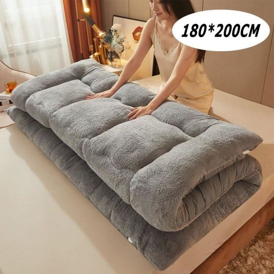 FAANAS Matelas de lit Rond épais, Matelas de Futon Rond Matelas de Sol Matelas de Sol Amovible Matelas de Futon Respirant(180cm, 8cm