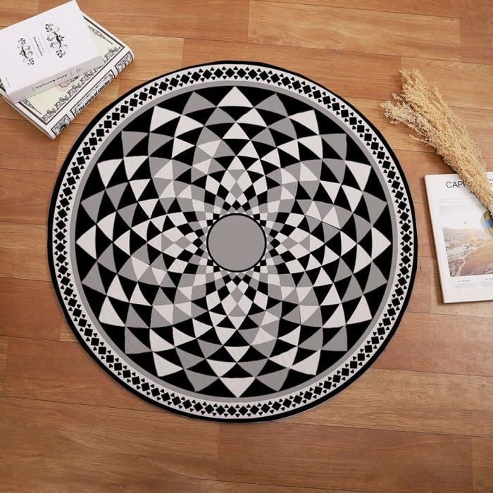 Tapis rond Art Deco Tapis Salon Chambre Étude Enfants Salle De Jeux Tapis Doux ZHU90516026L_mon