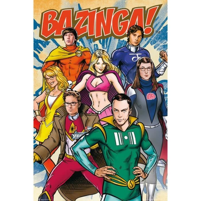 The Big Bang Theory - Super Heros - 61x91,5cm - AFFICHE - POSTER