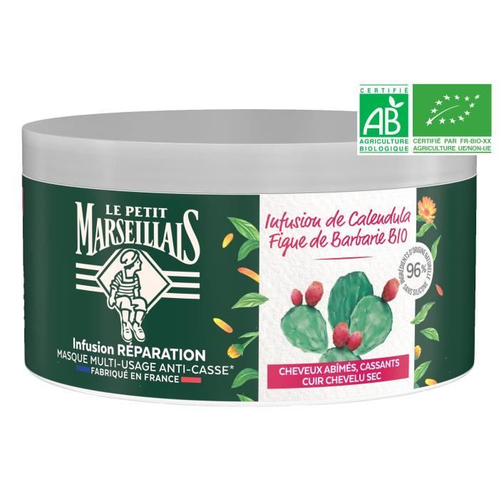 Le Petit Marseillais Masque Infusion Réparation Calendula et Figue de Barbarie Bio 300ml