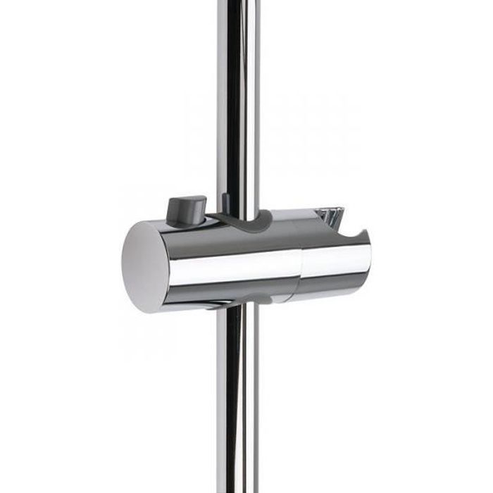 Curseur pour barre de douche chromé avec poussoir - 25 mm - Sélection Cazabox