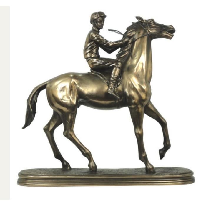 Statuette Jockey cheval de course