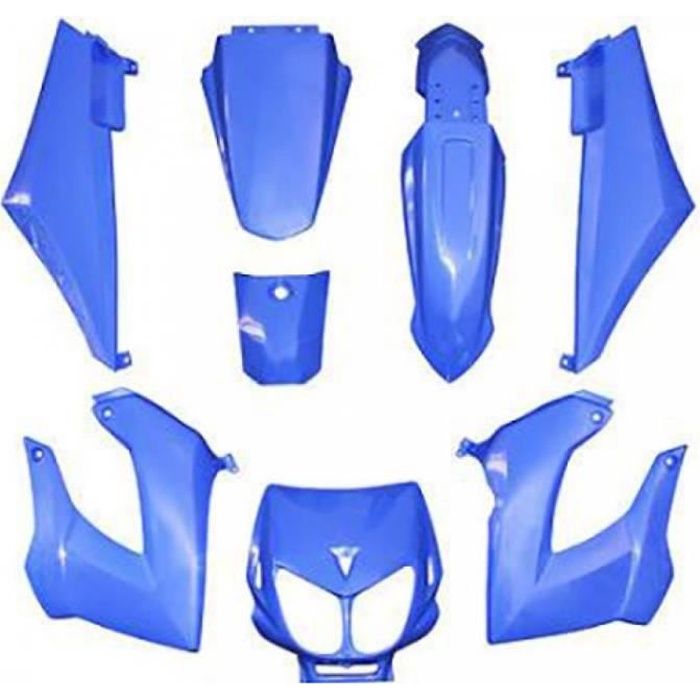 Kit carénage Derbi Senda pour 50 cc de NC a 26596 etat Kit carénage adaptable bleu 8 pièces comprenant ecope droite / ecope ga...