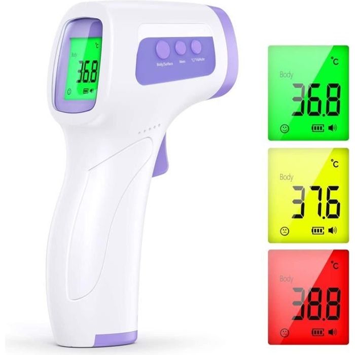 Thermometre frontal digital infrarouge sans contact 3en1 mes