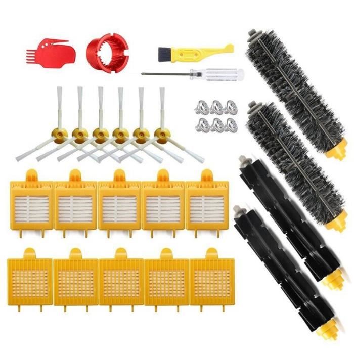 JAC1 Filtre et brosse Kit de remplacement pour Irobot Roomba 700 série 760 770 780 790 aspirateur Hepa filtre poils et batteur Fle