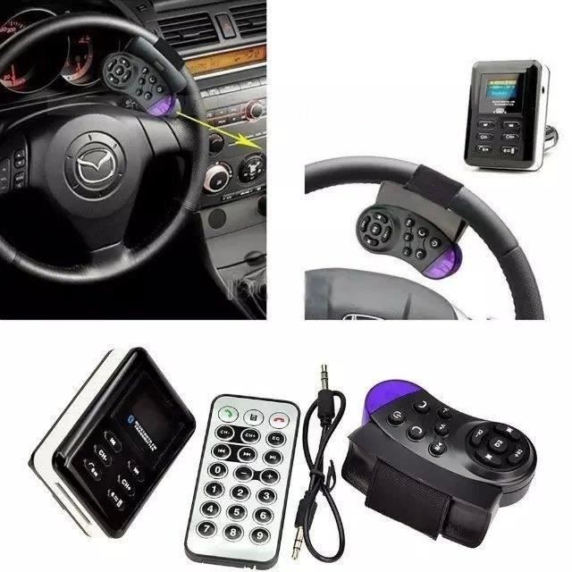 Transmetteur FM Bluetooth Kit voiture lecteur MP3 Volant USB - SD - MMC mains libres Go70188