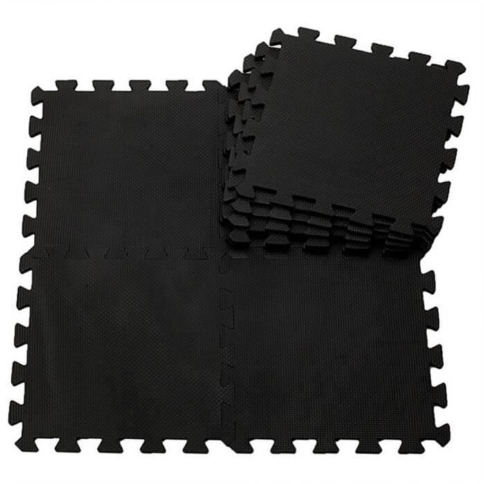 30x30cm 10pcs mousse eva bébé enfants exercice à la maison gym antidérapant jouer tapis de sol noir G064B4