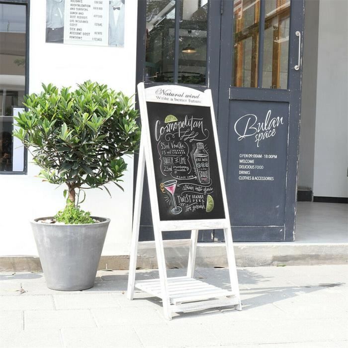 Chevalet Tableau Noir Magnétique VEVOR 102x51 Cm - Panneau Publicitaire Pliable Extérieur Avec Accessoires