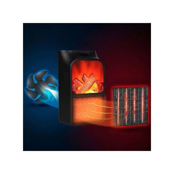 chauffage radiateur soufflant telecommande garage camping car mobil home 500w