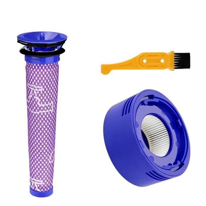 1pcs DC62 V6 V7 V8 Remplace le filtre et le préfiltre du pré-filtre Dyson V8 V7 (avec brosse de nettoyage)