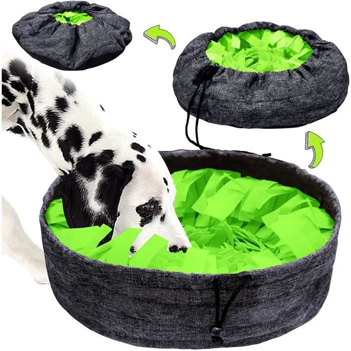 Jouet Chien Interactif Educatif Jeu Intelligence Chien Tapis Educateur Cadeaux pour Chiot Petit Gros Chien (RondVert) 48