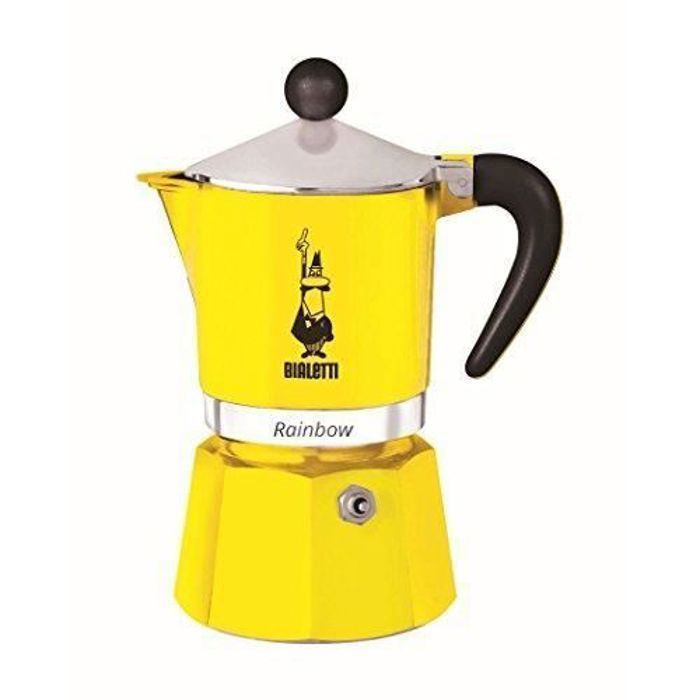 Bialetti 4981 Rainbow Espresso Maker, Yellow