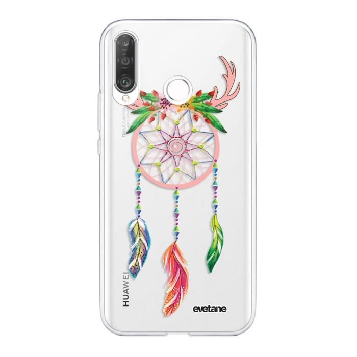 Coque Huawei P30 360 intégrale transparente Attrape reve cerf Ecriture Tendance Design Evetane