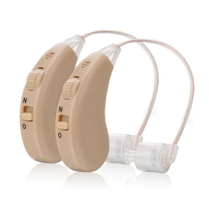 HESTEC Amplificateur d'écoute - Paire Ampli'Son Rechargeables