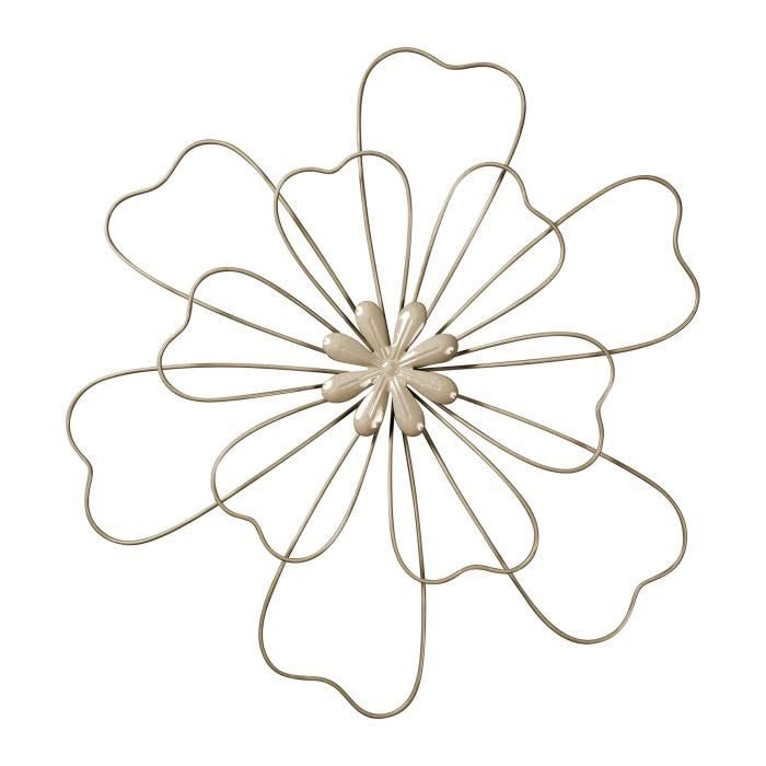 OSTARIA Décoration murale Fleur - Métal - 44 x 47 x 5,5 cm