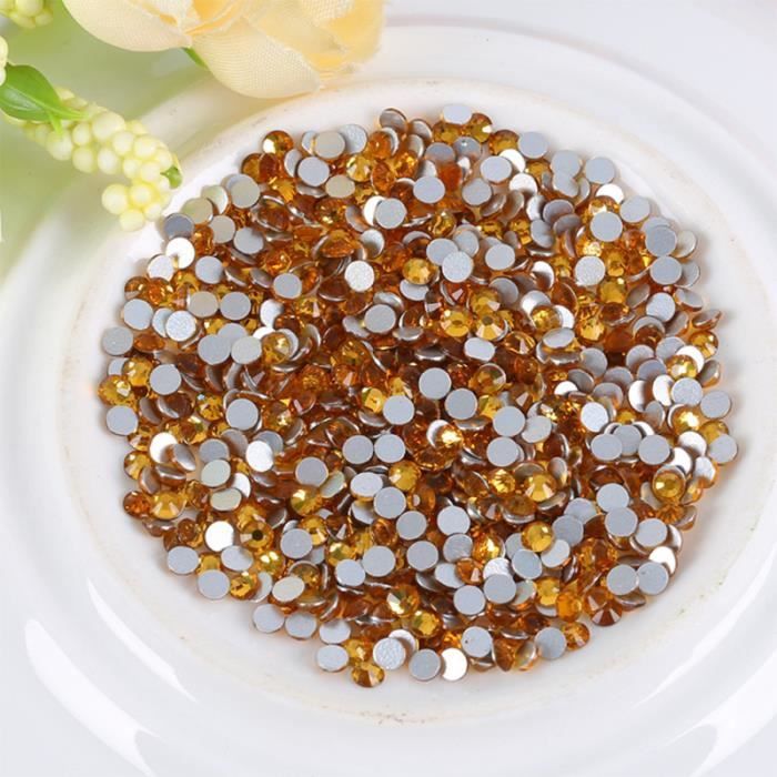 1440pcs Simple Nail Tips Glass Drill DIY Manicure Art Stickers Decals Decoration for Women Girls (Mixed Color, UV POUR ONGLES