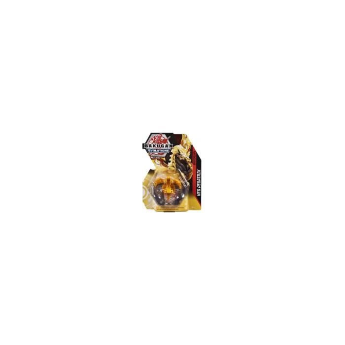 Coffret pour Bakugan - Pack Neo pegatrix : Boule Jaune Figurine - Set Evolutions Serie 4 + 1 Carte Tigre