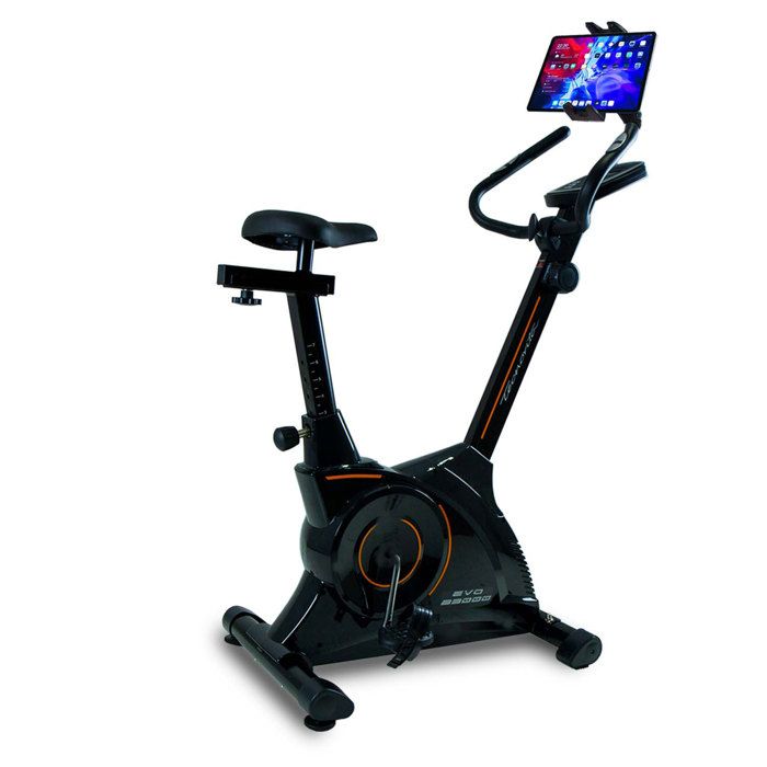 Vélo d'appartement noir EVO B3000 YH3000H + Support pour tablette/smartphone unique Noir