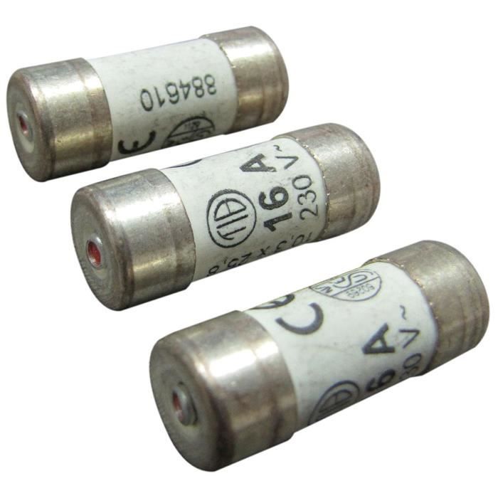 TIBELEC Fusibles à voyant - 10,3 x 25,8 mm