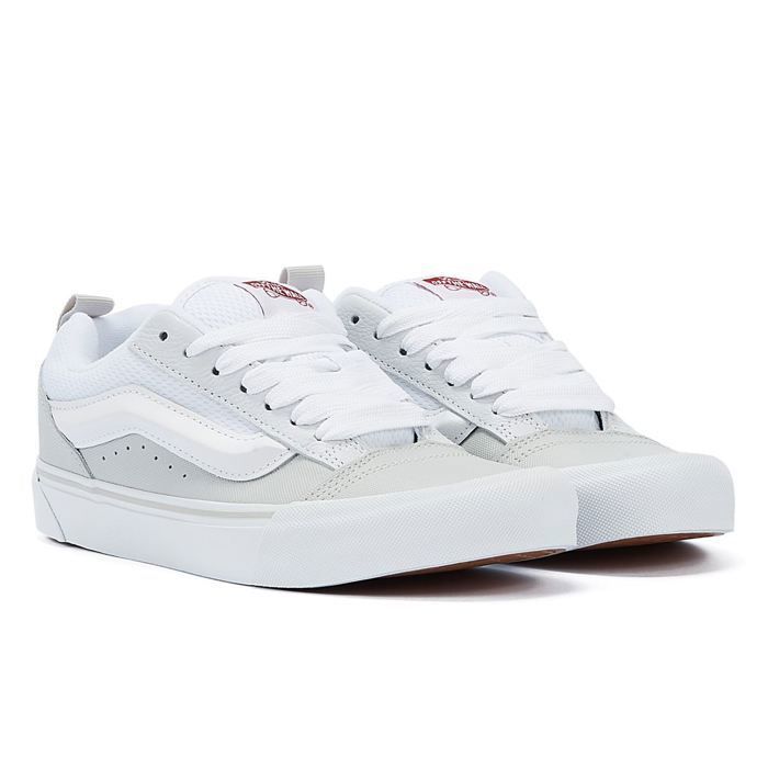 Vans Baskets rétro en cuir blanc/rouge pour skate - EUR 43