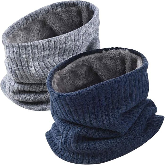 Cache-cou Polaire Homme Femme - Écharpe Tube élastique, Coupe-vent, Pour Ski, Rando, Vélo