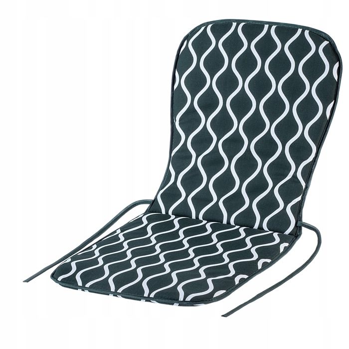 KADAX Coussin de chaise de jardin 74 x 38 x 2 cm en coton pour fauteuil de jardin à dossier haut vert
