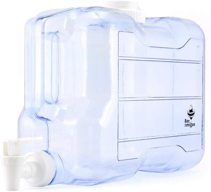 Réservoir D'eau 3L Avec Robinet En PETG - Distributeur D'eau De Camping, Bureau, Voyage - Robinet étanche, Poignée De Transport