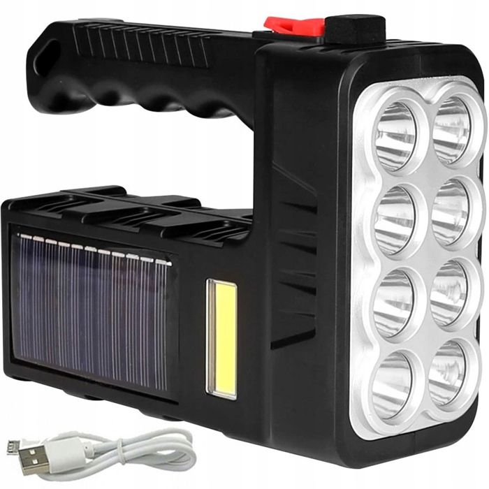 LAMPE DE TOURISME SOLAIRE RECHARGEABLE 8X LED