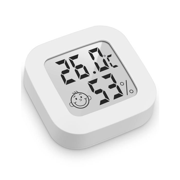 Thermomètre hygromètre numérique - AIMOONSA - Mini - Intérieur - ±1°C - 43x43x13 mm