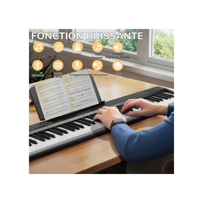 Chargeur Secteur 12V Pour Clavier Roland E-66 / E-68 - Câble 90cm, Prise Française Incluse